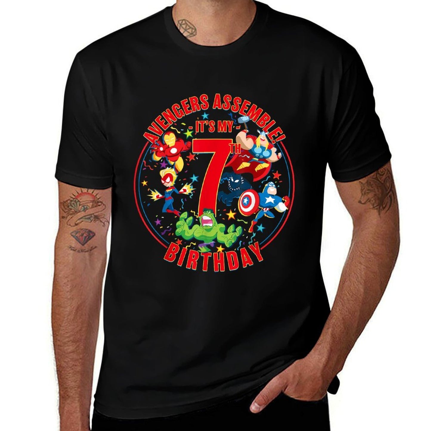 Marvel Avengers Assemble Its My 7th Birthday  Versatile T-Shirt