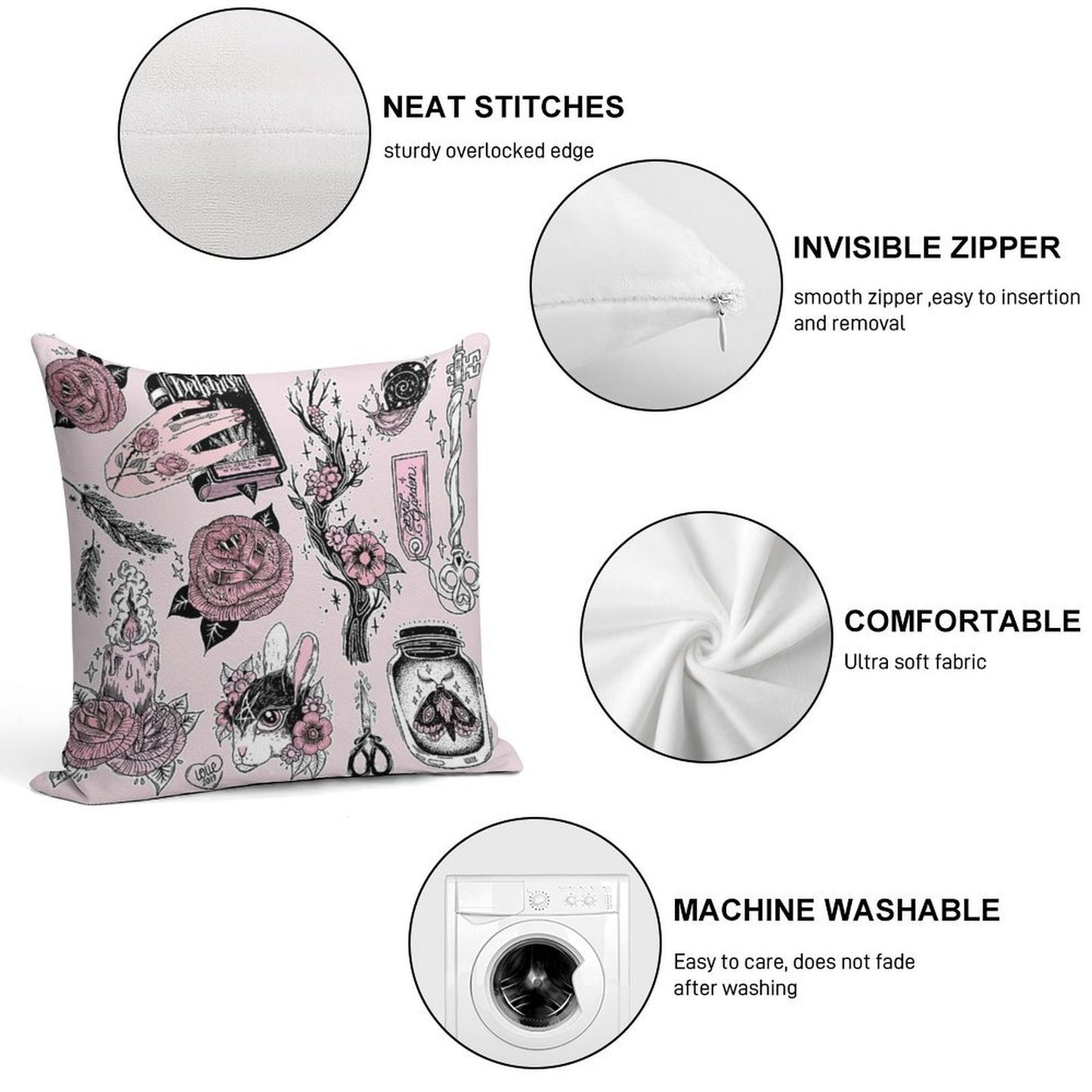 Ostara Soft Washable Throw Pillow