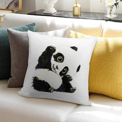 Panda Drawing Soft Style Accent Throw Pillow