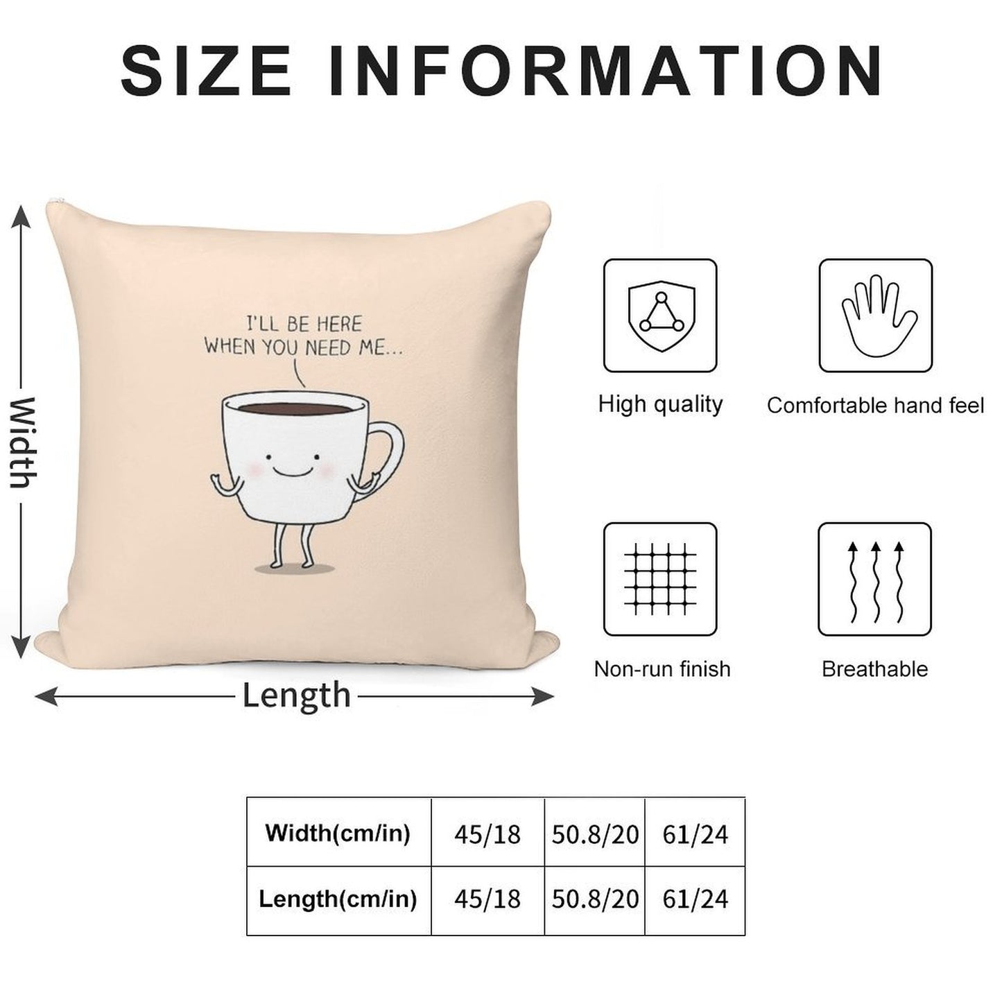 Need Coffee Soft Luxury Feel Throw Pillow