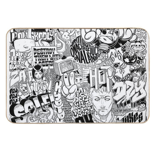 DzyMess No.9 Death & Taxes  Anti-Trip Bath Mat