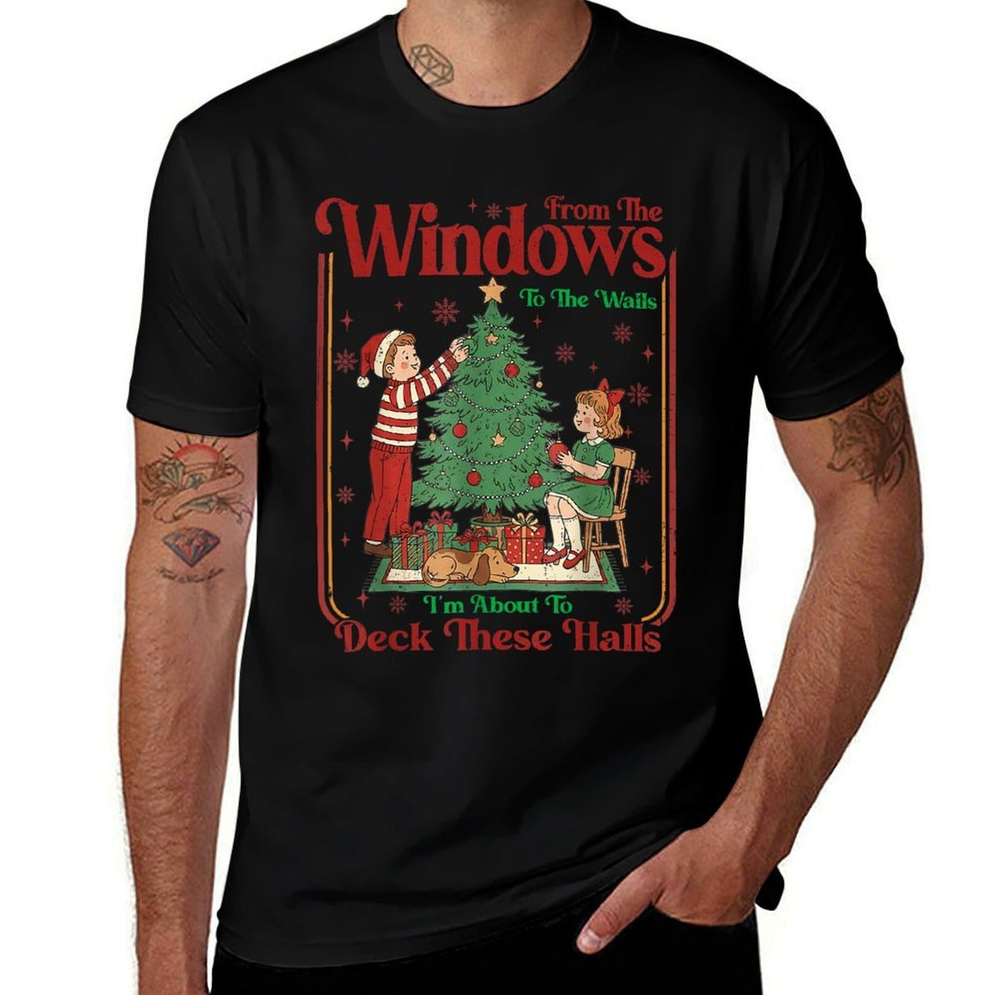 from The Windows to Walls Im About Deck These Halls Xmas  Fade-proof Color T-Shirt
