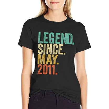 13th Birthday Gift Legend Since May 2011 Gift 13 Years Old  Graphic-printed T-Shirt