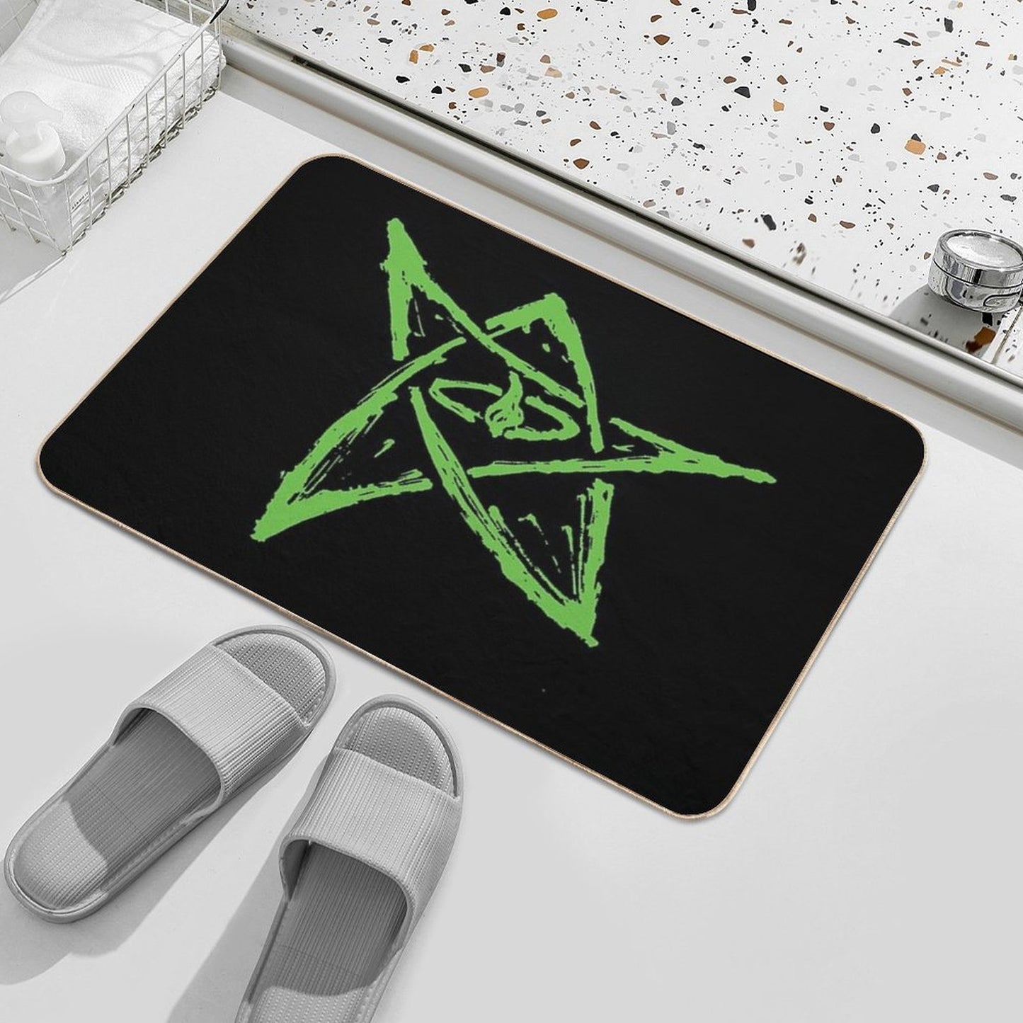 Call of Cthulhu, Elder Sign - Green  Rapid-Drying Bath Mat