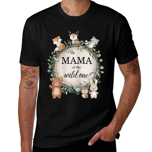 Mama of The Wild One Woodland Forest Animals 1st Birthday  Breathable T-Shirt