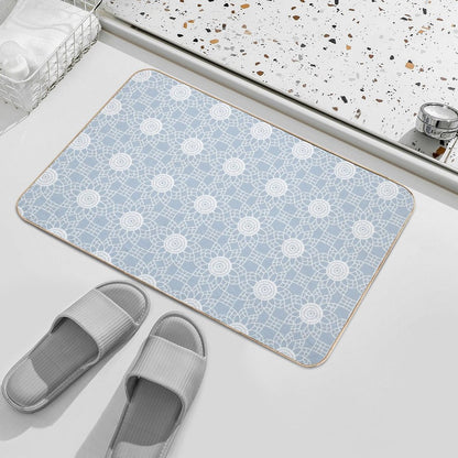 Doily - Grey Blue Durable Bath Mat