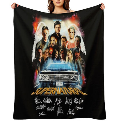 Supernatural Characters Machine-washable Throw Blanket
