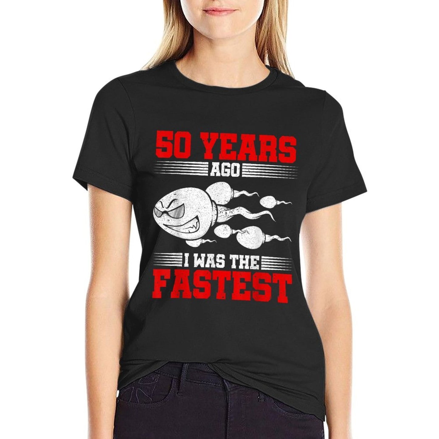 Mens 50 Years Ago I Was The Fastest 50th Birthday Gag  Odor-resistant T-Shirt
