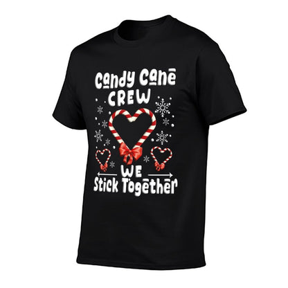 Christmas Candy Cane Crew Holiday Family Outfit  High-quality Stitching T-Shirt