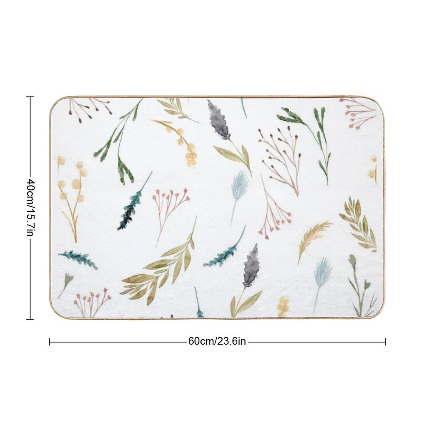 Aesthetic Flowers  Slip-Resistant Bath Mat