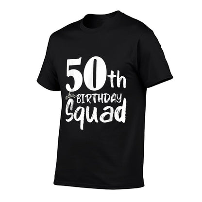 Funny 50th Birthday Squad Party Fifty Old  Versatile T-Shirt