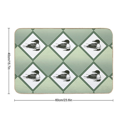 Sage Loon Diamond Pattern  Versatile Bath Mat