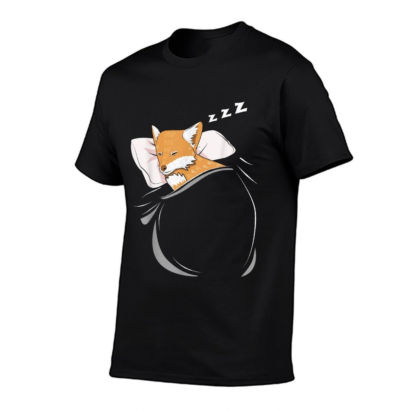 Fox Sleeping Animal Pajamas Nap PJs Outfit Gift Fox  Summer-ready Fabric T-Shirt