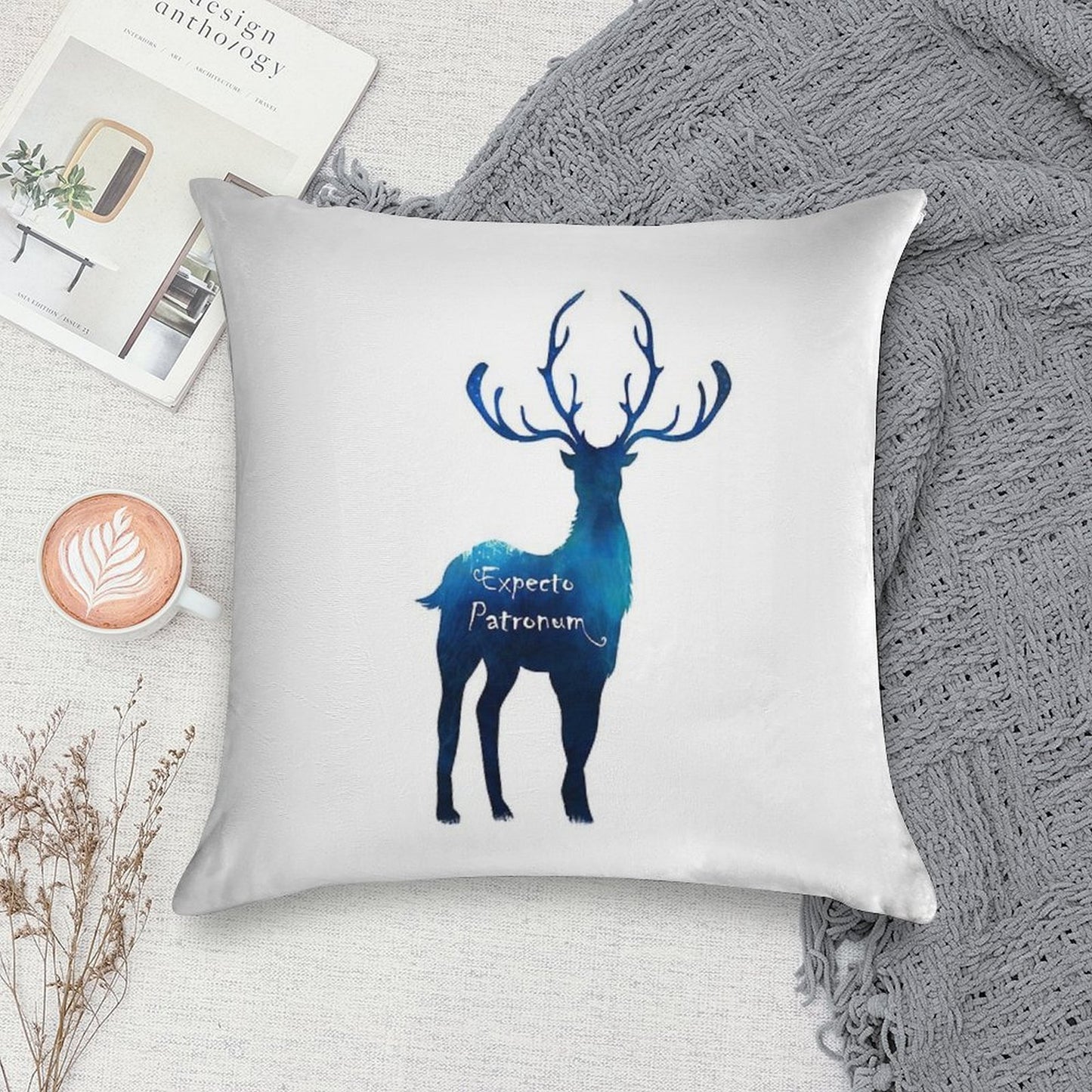 Expecto Patronum Soft Anti-Pilling Throw Pillow