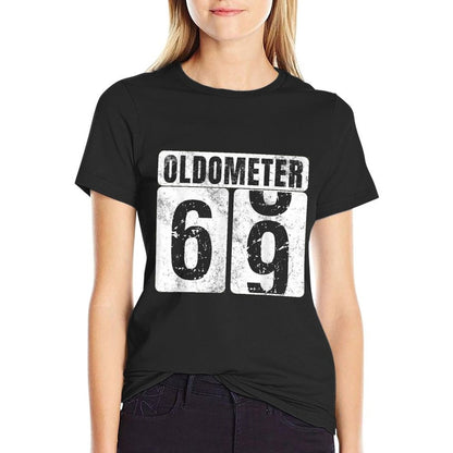 Oldometer 69 Vintage Funny 69th Birthday Gift Idea  Classic T-Shirt
