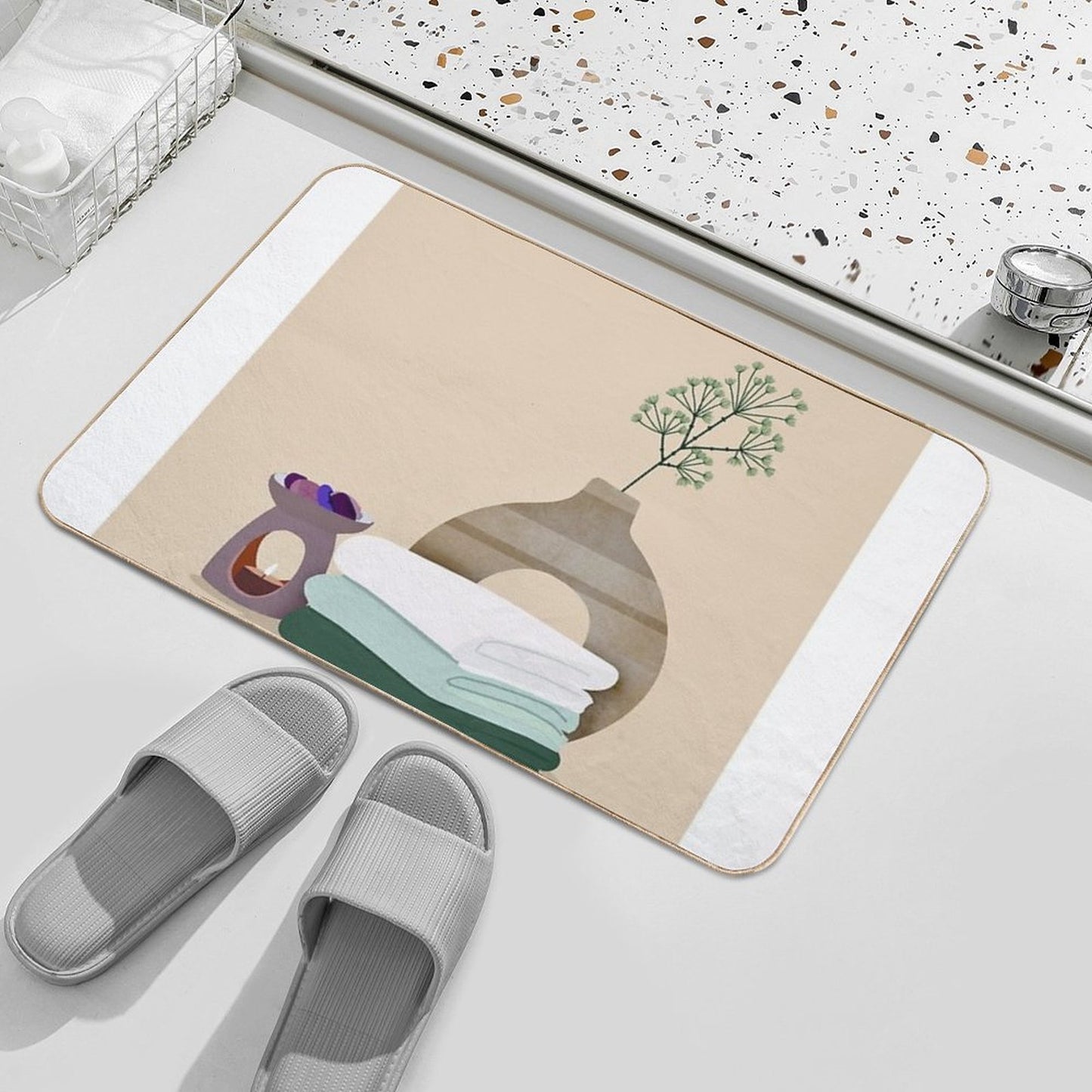 Wall Art for Wellness Lovers  Stain-Proof Bath Mat