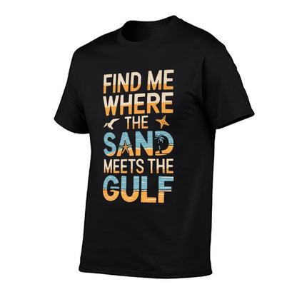 Gulf Of Mexico USA America Mexican Beach Ocean Premium  High-quality Stitching T-Shirt