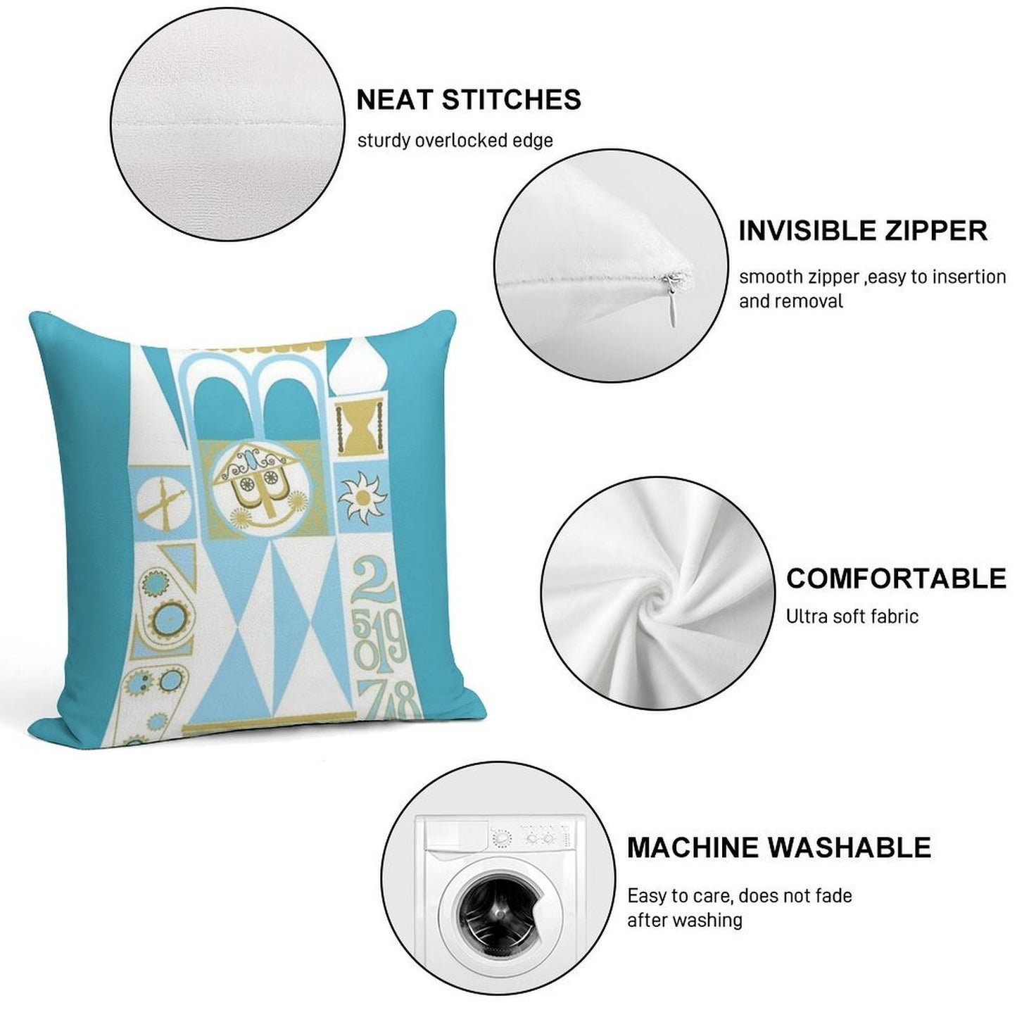 It's A Small World! Soft Bedroom Essential Throw Pillow