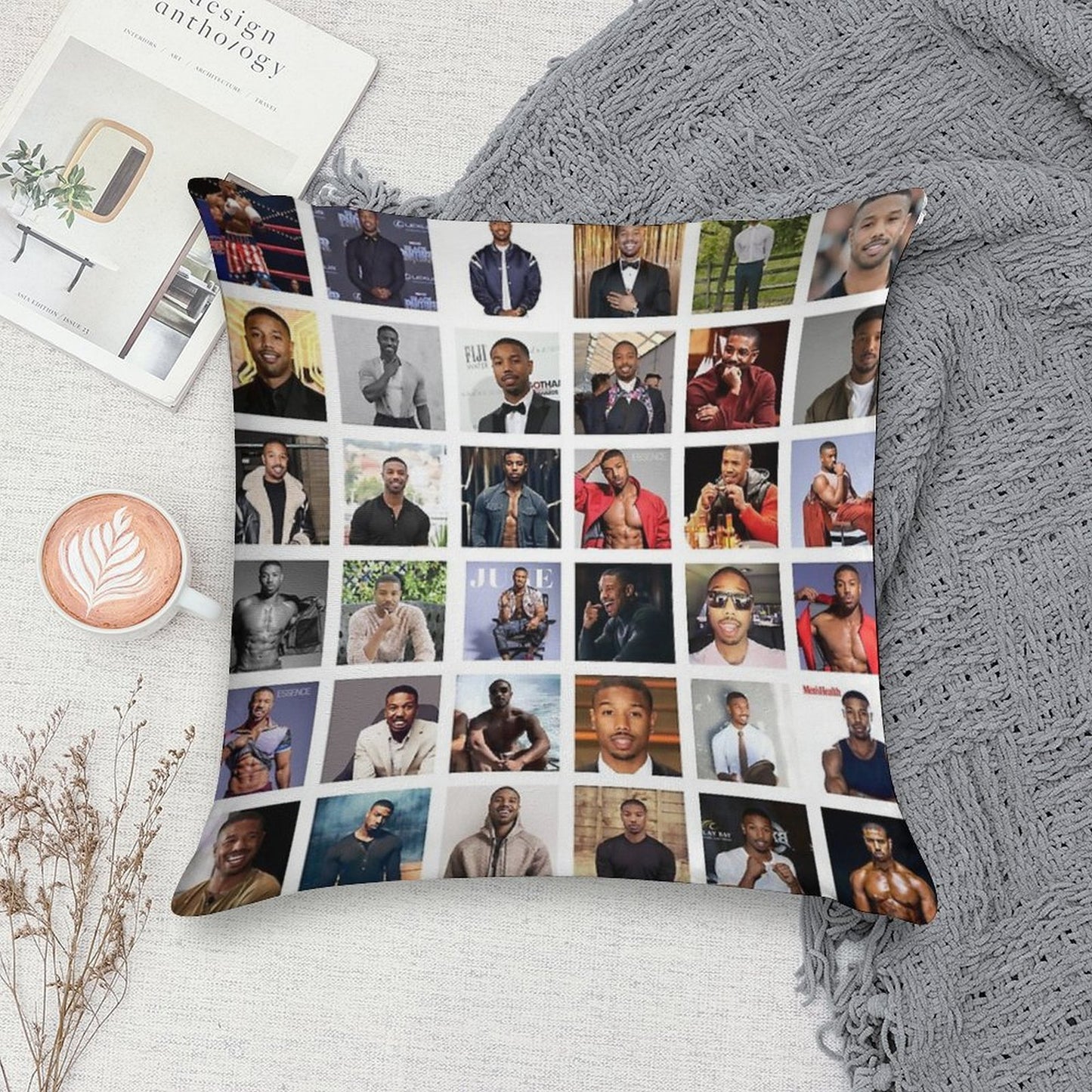 Michael B Jordan Soft Reinforced Edging Throw Pillow