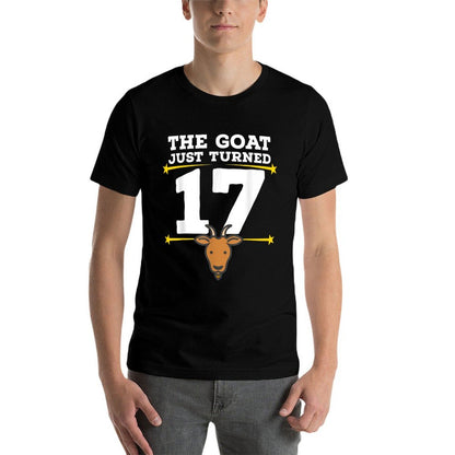 The Goat Just Turned 17 - 17th Birthday Goat Theme  High-quality Stitching T-Shirt
