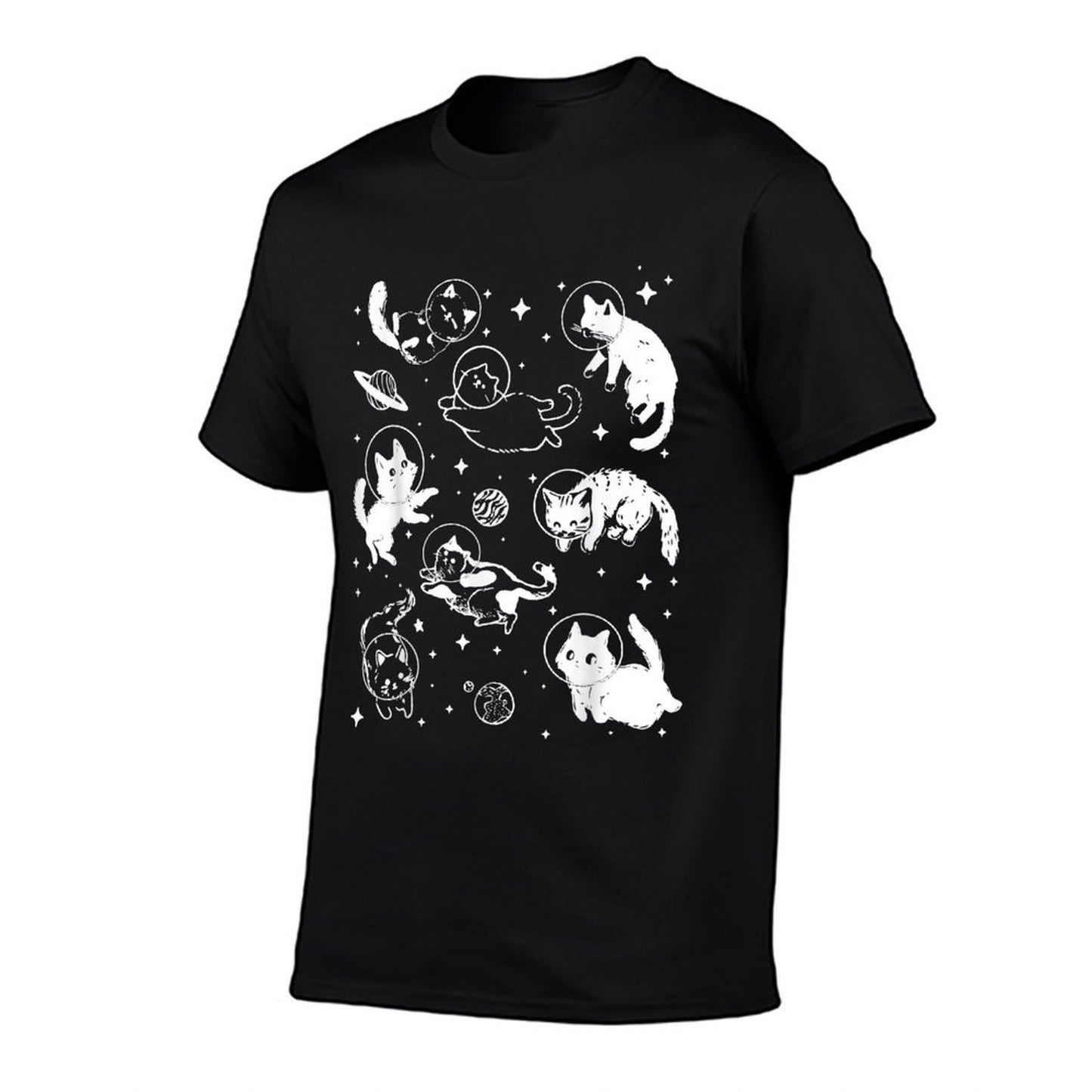 Cats In Space Retro  Eco-friendly Material T-Shirt