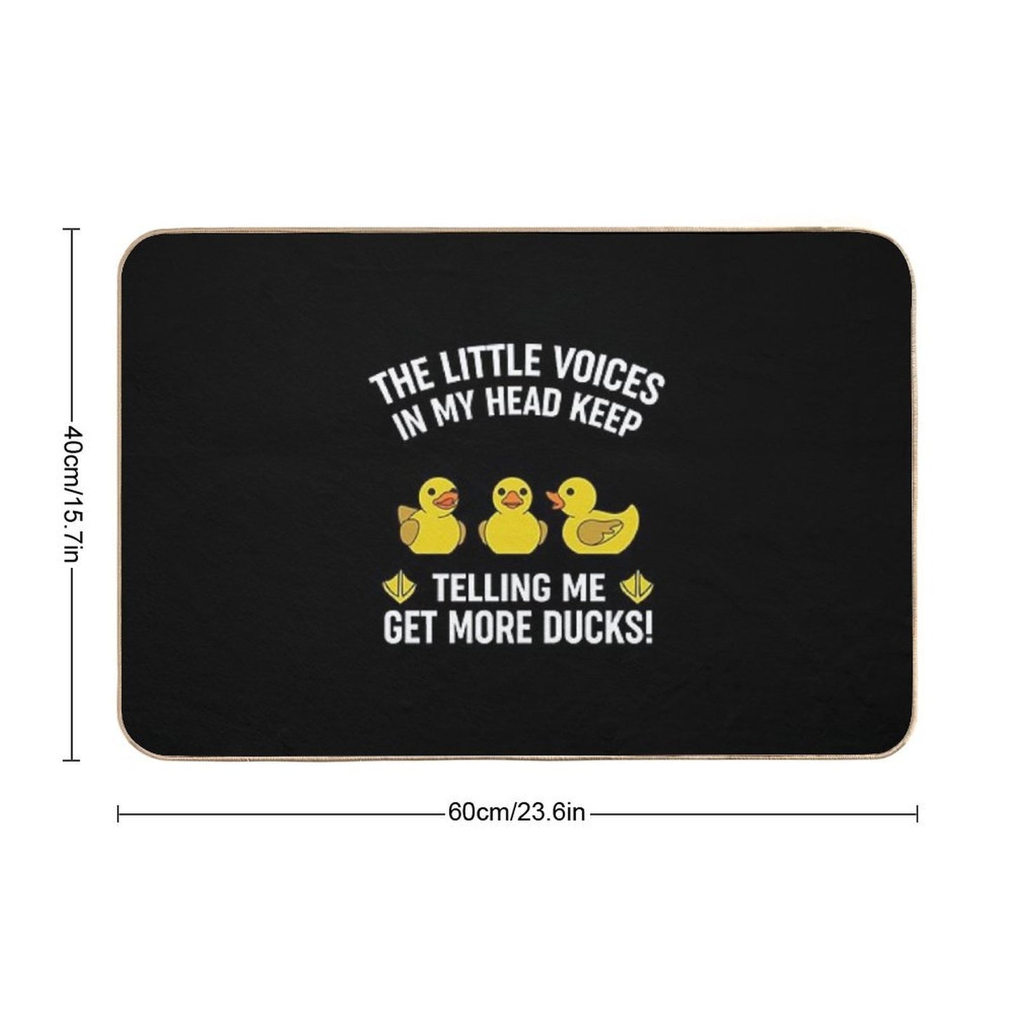 Funny Rubber Duck Quack Duck  Toxin-Free Bath Mat