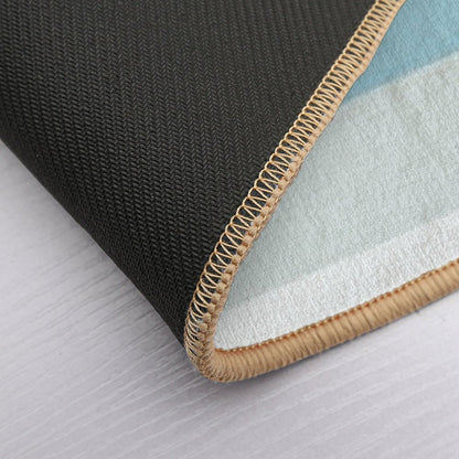 Minimalist Ocean Color Stripes  Absorbent Bath Mat