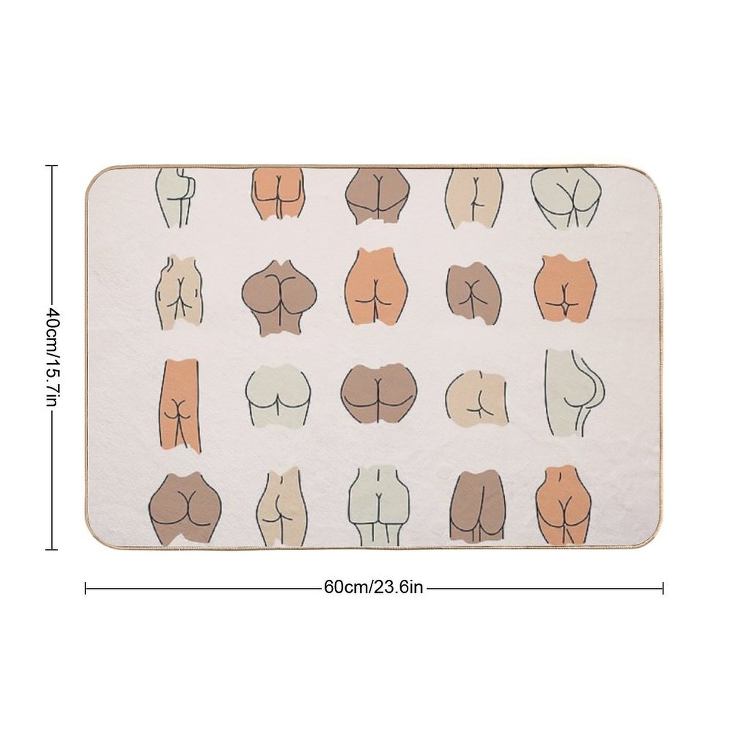 All Bums  Eco-Friendly Bath Mat