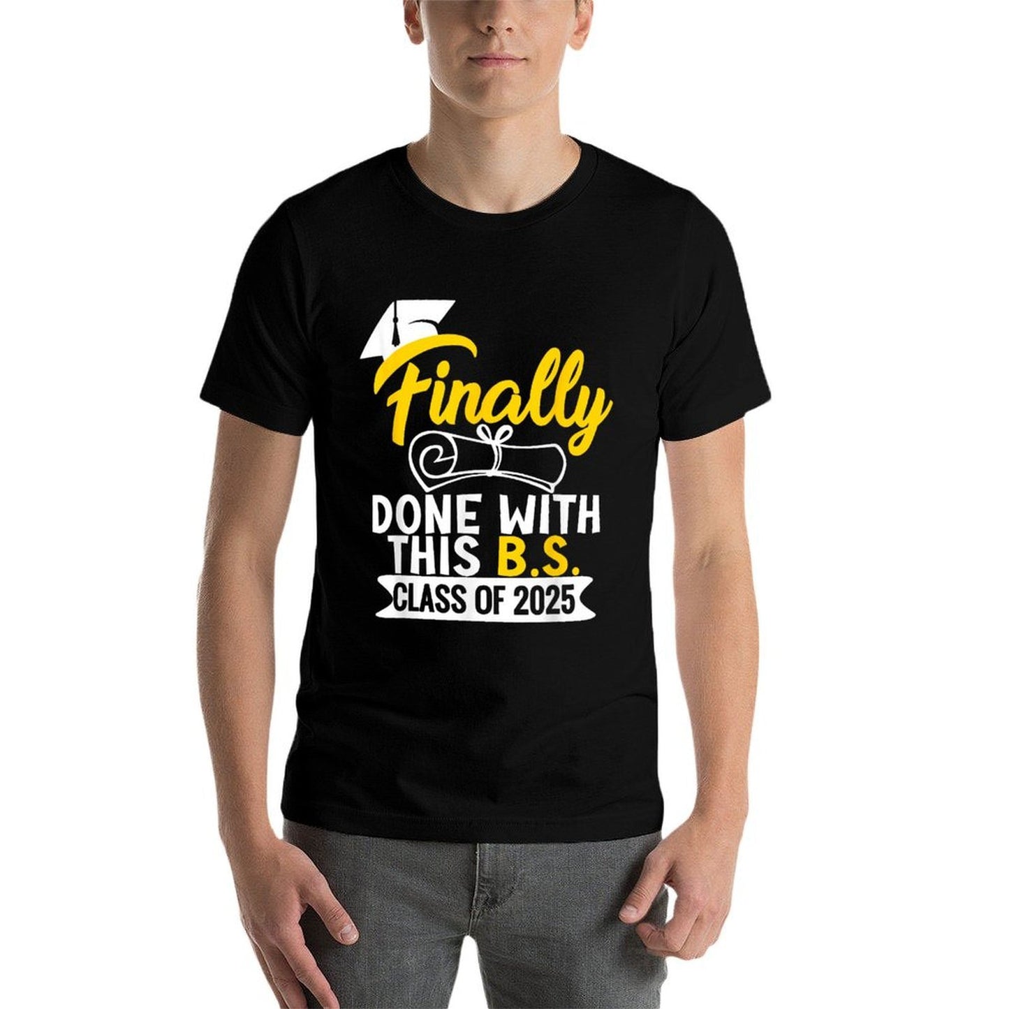 Finally Done With This B.S. Class Of 2025 College Graduation  Vintage-inspired T-Shirt