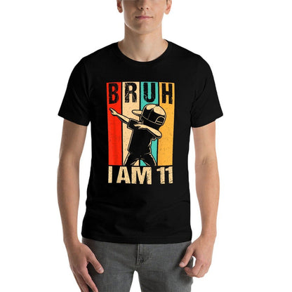 11 Year Old Birthday Dabbing Boy Bruh It's My 11th Birthday  Versatile T-Shirt