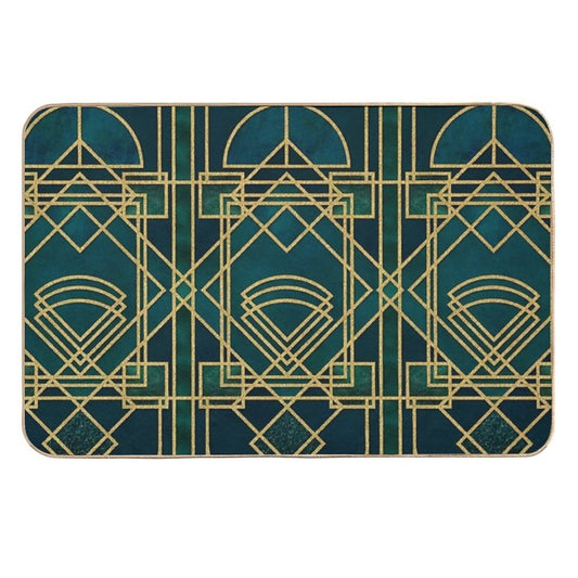 Art Deco Elegant Gatsby Style  Stain-Proof Bath Mat
