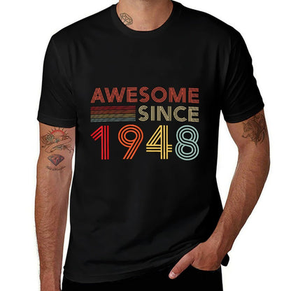 75 Birthday Decorations Men Women 1948 BDay 75th Birthday  Polyester Blend T-Shirt