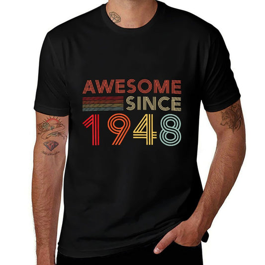 75 Birthday Decorations Men Women 1948 BDay 75th Birthday  Polyester Blend T-Shirt