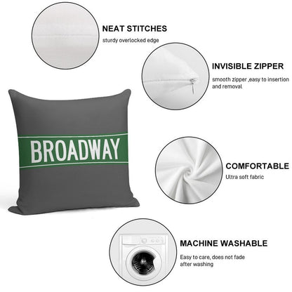 BROADWAY, NYC Soft Gift Ready Throw Pillow