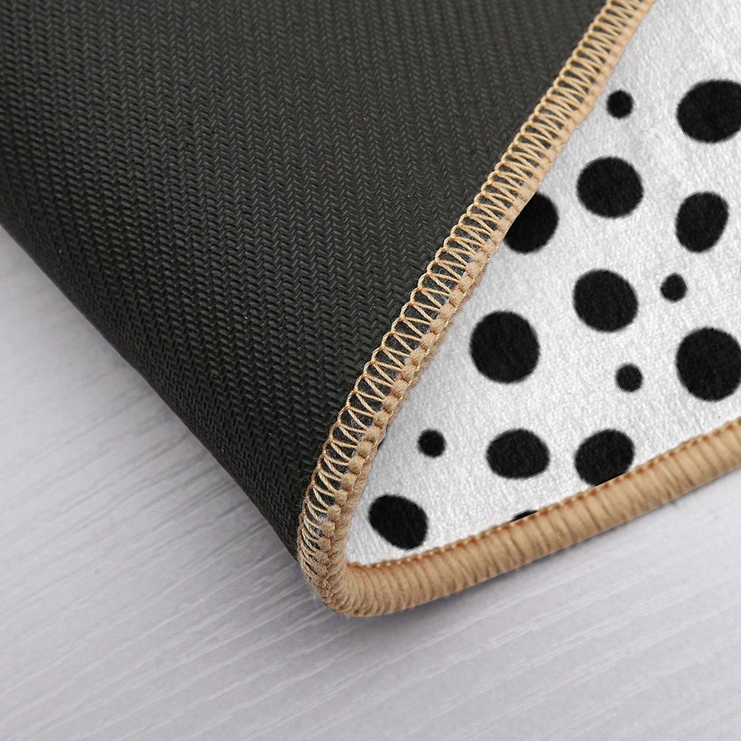 Get Naked, Quote,  Funny Bathroom Decor, Art Print, Black White Dots Durable Bath Mat