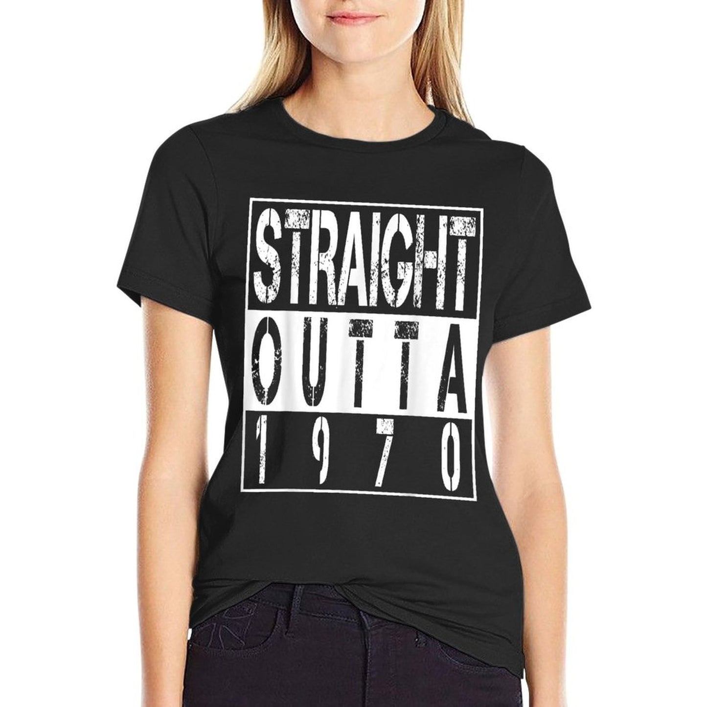 Straight Outta 1970 Awesome 50th Birthday Gift  Vintage-inspired T-Shirt