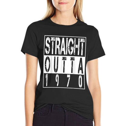 Straight Outta 1970 Awesome 50th Birthday Gift  Vintage-inspired T-Shirt
