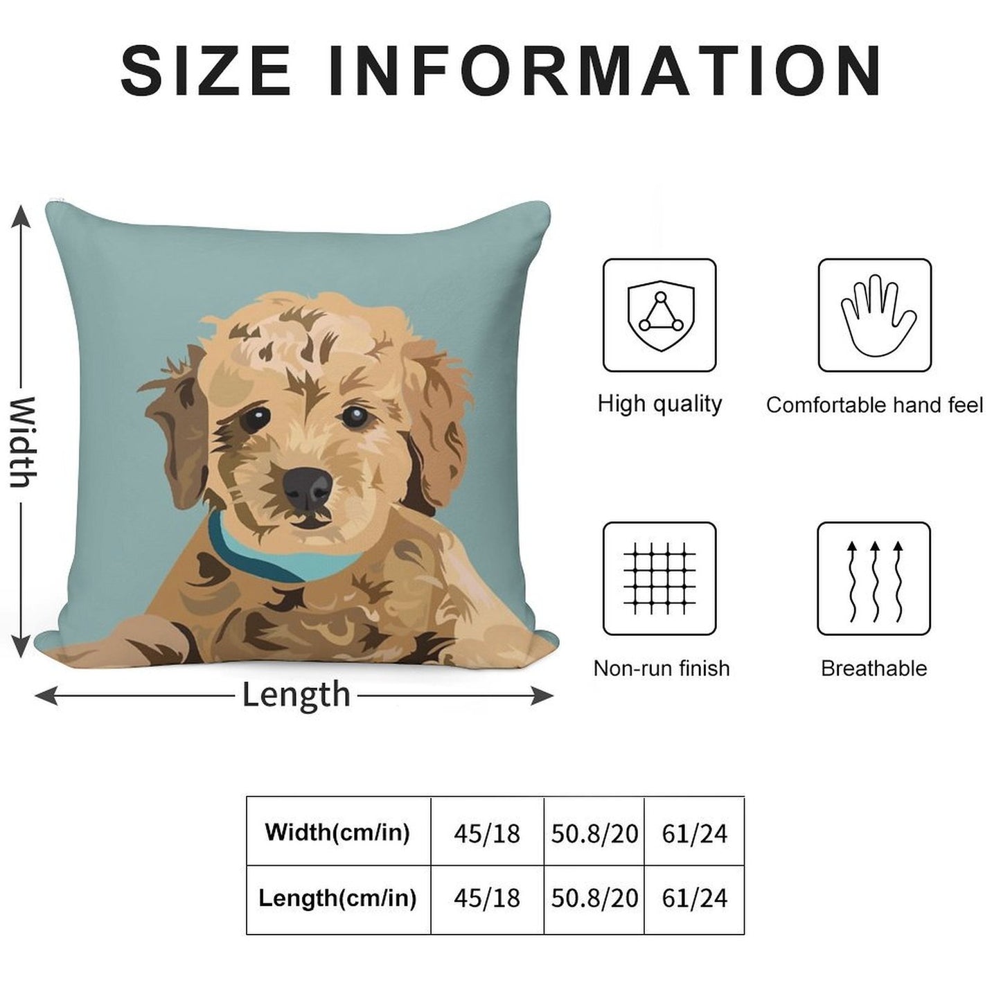 Golden Doodle Soft Bedroom Essential Throw Pillow