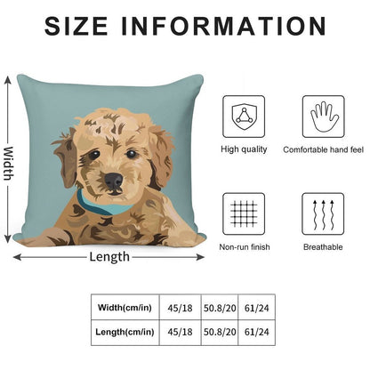 Golden Doodle Soft Bedroom Essential Throw Pillow