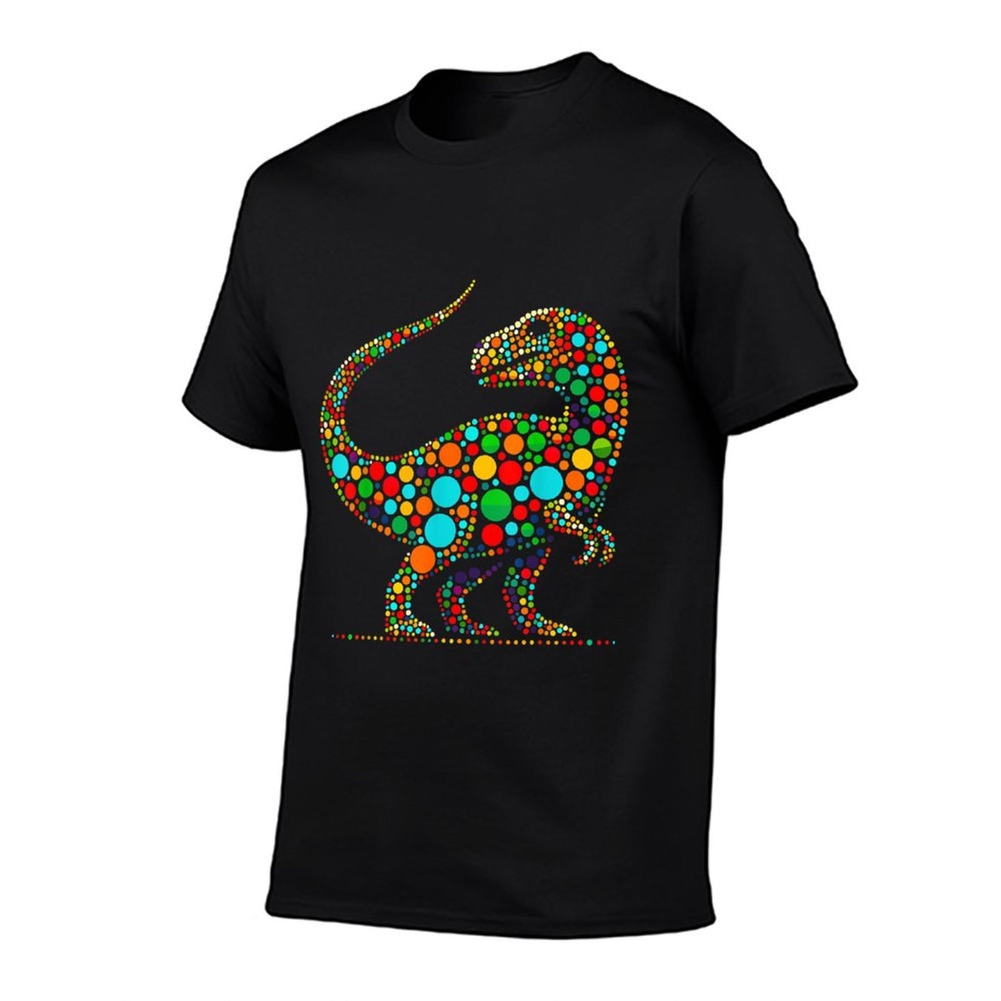 Happy Dot Day Colorful Polka Dot Dinosaur Boys  Slim-fit Cut T-Shirt