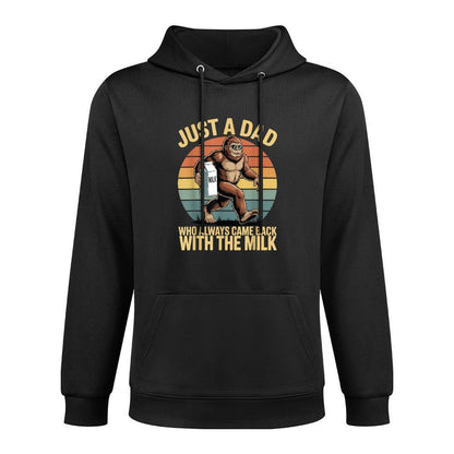 Just A Dad Who Always Came Back With The Milk Fathers Day Durable Construction Hoodie