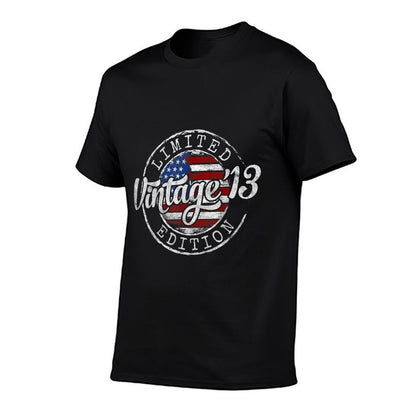Vintage 2013 12th Birthday Gifts For Boy Girl 12 Year Old  Rolled Sleeves T-Shirt