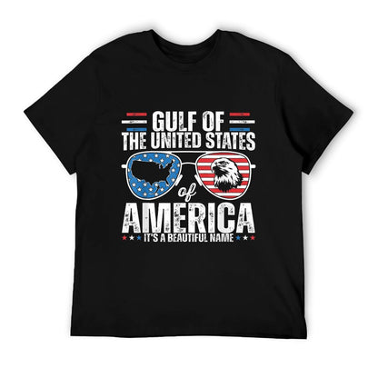 Gulf of USA America Flag Pride Patriotic Gulf of US America Heathered Texture T-Shirt