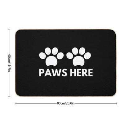 Paws Here  Rapid-Drying Bath Mat