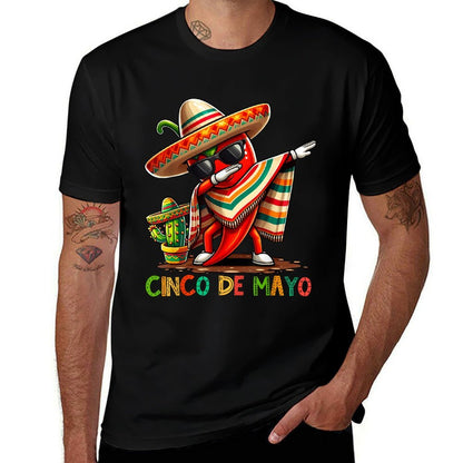 Dabbing Chili Cinco De Mayo Funny Mexican Food Dab Boys Kids  Relaxed-fit T-Shirt