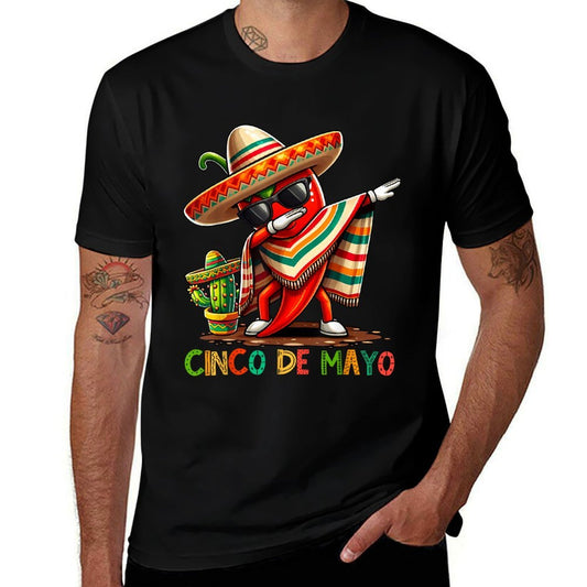Dabbing Chili Cinco De Mayo Funny Mexican Food Dab Boys Kids  Relaxed-fit T-Shirt