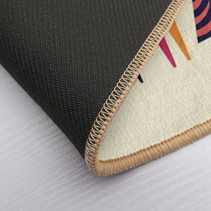 Vintage Scandinavian Christmas Folk Art  Slip-Resistant Bath Mat