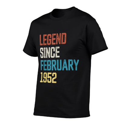 70th Birthday Vintage Born in February 1952 Birthday  Lightweight T-Shirt