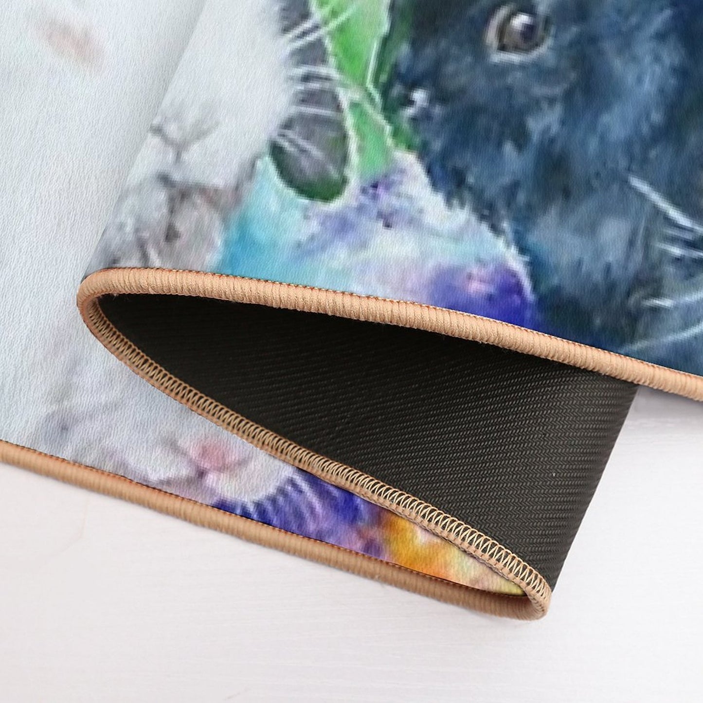 Painted Bunnies in A Rainbow  Multi-Purpose Bath Mat