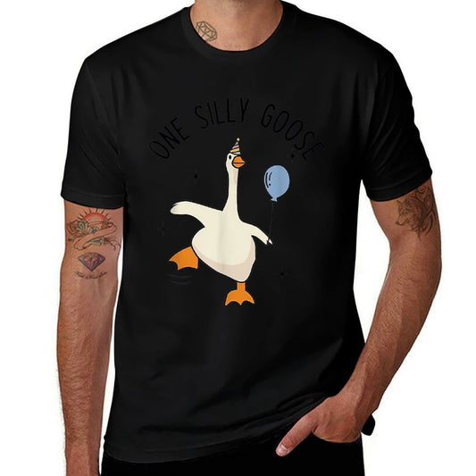 One Silly Goose Funny 1st First Birthday Boy 1 Year Old  Vintage-inspired T-Shirt